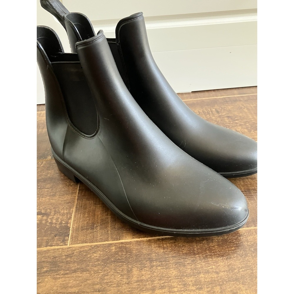 Capelli New York Rain Boots Womens Black Chelsea Waterproof Ankle Boots Size 9